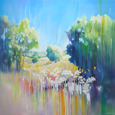 The First Swallow Returns Peinture intitulée "The First Swallow R…" par Gill Bustamante, Œuvre d'art originale, Huile