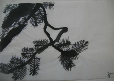 Drawing titled "pin 1" by Nadine Trescartes (fildefériste), Original Artwork, Ink