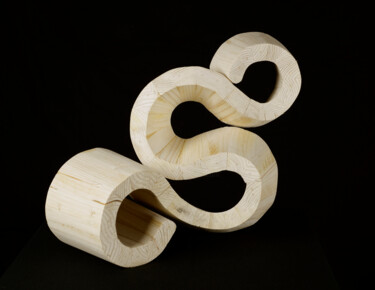 Sculptuur getiteld "Object in hout 2" door Anton Suurland, Origineel Kunstwerk, Hout