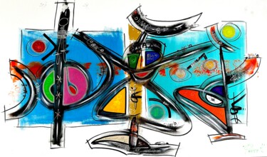 Peinture intitulée "DIANGO" par Perrotte, Œuvre d'art originale, Acrylique Monté sur Châssis en bois