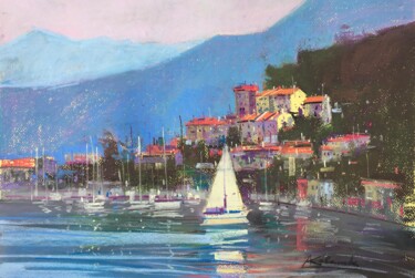 Painting titled "Mediterranean Sea.…" by Andrii Kovalyk, Original Artwork, Pastel