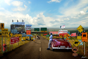 Digital Arts titled "Nouvelle -France..." by Gilles Papineau, Original Artwork, 2D Digital Work