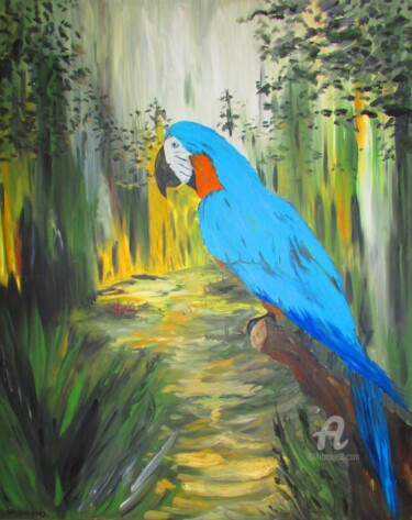Painting titled "Ara" by Roberto Urbano, Original Artwork, Oil