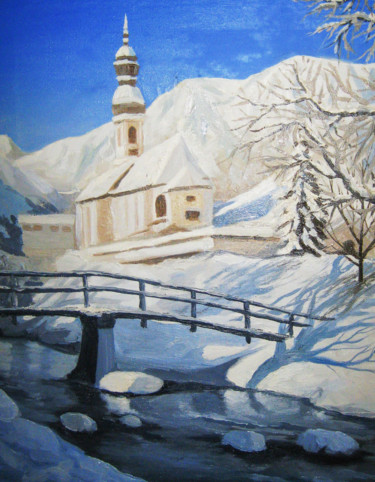 "Winter bridge" başlıklı Tablo Ivan Klymenko tarafından, Orijinal sanat, Petrol