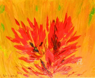 Painting titled "Fleurs des champs" by Roberto Urbano, Original Artwork, Oil