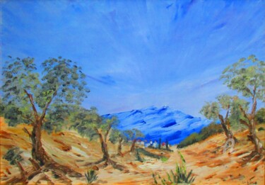 Sur le chemin du Ventoux Ζωγραφική με τίτλο "Sur le chemin du Ve…" από Roberto Urbano, Αυθεντικά έργα τέχνης, Λάδι Τοποθετήθηκε στο Ξύλινο φορείο σκε…