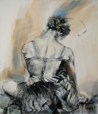 Painting titled "Final Rehearsal" by Olga Liutova-Amplatz, Original Artwork, Charcoal