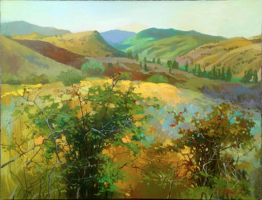 Painting titled "Rosehip" by Denis Bely, Original Artwork, Oil