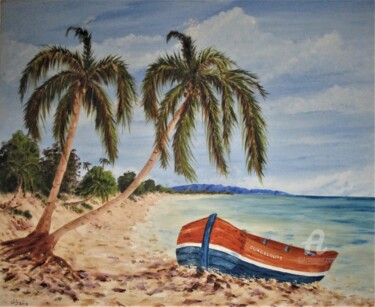 Painting titled "Iles sauvages" by Roberto Urbano, Original Artwork, Oil