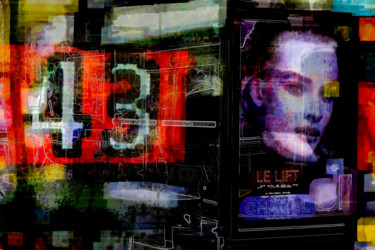摄影 标题为“Abribus ligne 43” 由Jean-Christophe Mandelli, 原创艺术品, 光绘摄影