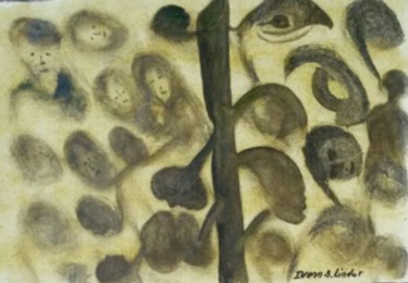 Peinture intitulée "Arbre de vie terres…" par Ivann Deweare Lindor, Œuvre d'art originale, Acrylique