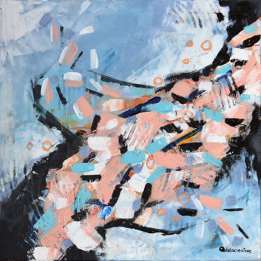 Energy 10 - contemporary abstract acrylic painting 绘画 标题为“Energy 10 - contemp…” 由Adelacreative, 原创艺术品, 丙烯 安装在木质担架架上