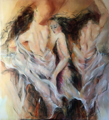 Painting titled "La sfilata" by Olga Liutova-Amplatz, Original Artwork, Oil