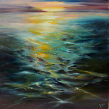 Schilderij getiteld "Luz y vida" door Isabel Tapias, Origineel Kunstwerk, Olie