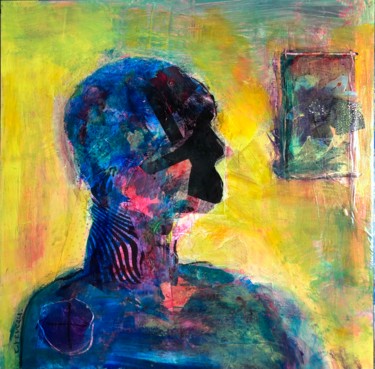 绘画 标题为“The window” 由Thomas Reveau, 原创艺术品, 丙烯 安装在木质担架架上
