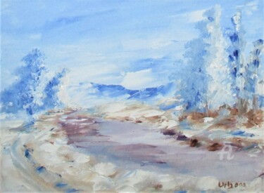 Painting titled "L' Hiver" by Roberto Urbano, Original Artwork, Oil