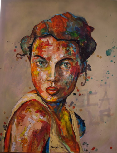 Peinture intitulée "larouquine" par Pascal Fairier, Œuvre d'art originale, Acrylique