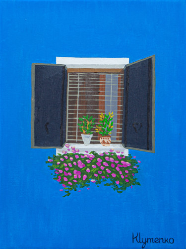 Painting titled "Flowers on the wind…" by Ivan Klymenko, Original Artwork, Oil