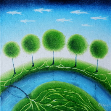 "bridge" başlıklı Tablo Олег Сидоров tarafından, Orijinal sanat, Petrol