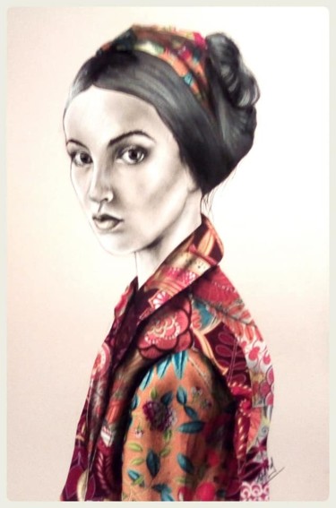 Dessin intitulée "DOUCEUR COULEUR" par Cathy, Œuvre d'art originale, Pastel