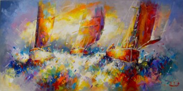 Peinture intitulée "Souvenirs" par Franck Hebert, Œuvre d'art originale, Huile