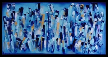 Peinture intitulée "Abstraction chromat…" par Myriam Carbonnier, Œuvre d'art originale, Huile