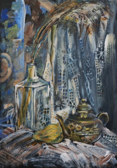 Lacy Still Life Painting titled "Lacy Still Life" by Dora Stork, Original Artwork, Acrylic