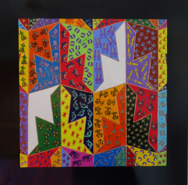 Le filet volant des caresses Painting titled "Le filet volant des…" by Patrick Chaneac, Original Artwork, Acrylic