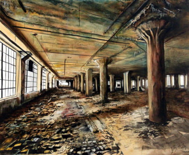 Painting titled "MElancolia" by Bellule' Art, Original Artwork, Oil