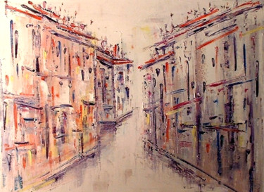 RUE DE LA VIEILLE TOUR Peinture intitulée "RUE DE LA VIEILLE T…" par Cardoso Manu, Œuvre d'art originale, Huile