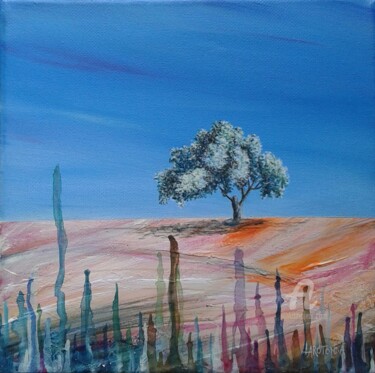 "Paesaggio senza tempo 2" Painting titled ""Paesaggio senza te…" by Donato Larotonda, Original Artwork, Acrylic Mounted on Wood Panel