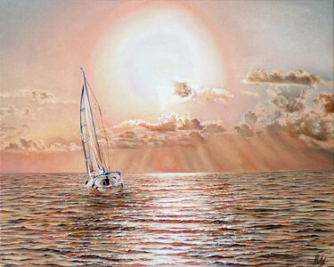In Alto Mare Pittura intitolato "In Alto Mare" da Michelangelo Rossi, Opera d'arte originale, Olio