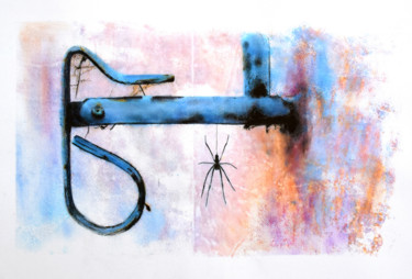 「A Aranha」というタイトルの絵画 Valerioによって, オリジナルのアートワーク, 水彩画