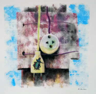 「Besouro」というタイトルの絵画 Valerioによって, オリジナルのアートワーク, 水彩画