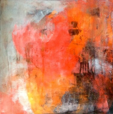 Peinture intitulée "Ondes sur l eau" par Any, Œuvre d'art originale, Acrylique