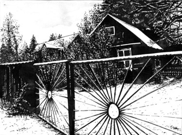 In the Middle of Winter 17. Среди зимы 17 图画 标题为“In the Middle of Wi…” 由Владимир Абаимов, 原创艺术品, 墨