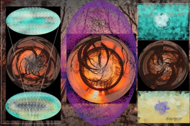 Digital Arts titled "Sky Roots" by Marc Bulyss, Original Artwork, Digital Painting