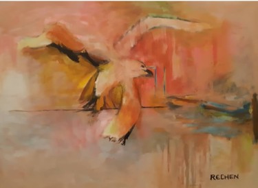 绘画 标题为“mouette en vol” 由Michel Rajchenbach, 原创艺术品, 丙烯