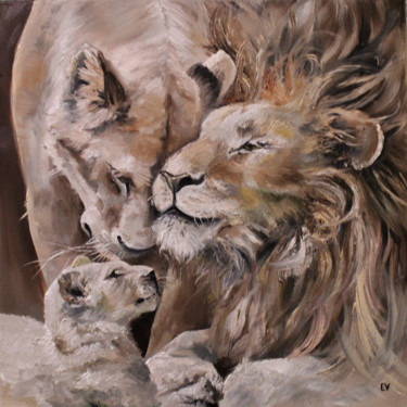 "Наследник" Painting titled ""Наследник"" by Elena Strelets, Original Artwork, Oil Mounted on Wood Stretcher frame