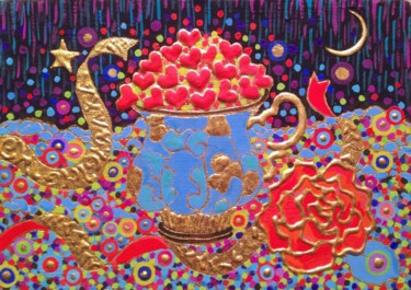 ROMANCE Schilderij getiteld "ROMANCE" door Chiori Ohnaka, Origineel Kunstwerk, pigmenten Gemonteerd op artwork_cat.