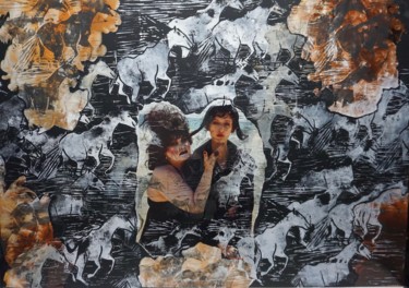 印花与版画 标题为“LE FEMMES S'EN BALA…” 由Dominique Duhot, 原创艺术品, 雕刻
