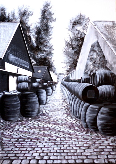 CHAIS DE BERCY Peinture intitulée "CHAIS DE BERCY" par Nea Borgel, Œuvre d'art originale, Acrylique Monté sur Châssis en bois
