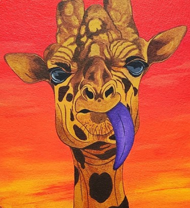 GIRAFFE - acrylic paint, Africa, fine art, prints, interior 제목이 "GIRAFFE - acrylic p…"인 미술작품 Leetruka로, 원작, 아크릴