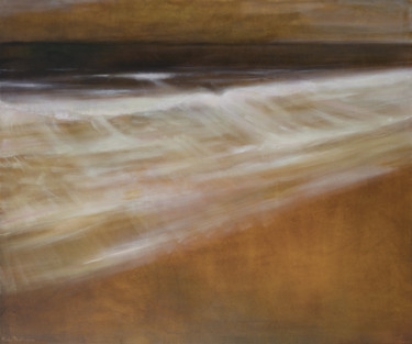 WATER OF TIME seascape painting glowing in the dark Schilderij getiteld "WATER OF TIME seasc…" door Masha Danilovskaia, Origineel Kunstwerk, Olie