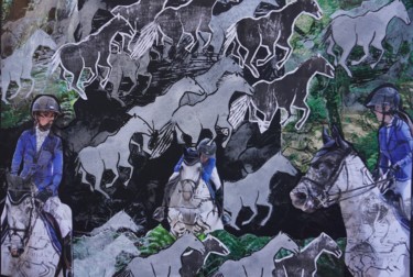 印花与版画 标题为“JUMPING” 由Dominique Duhot, 原创艺术品, 雕刻
