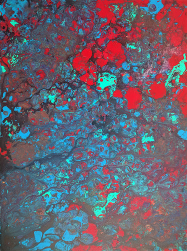 Crystals Painting titled "Crystals" by Oberlin The Artist, Original Artwork, Acrylic
