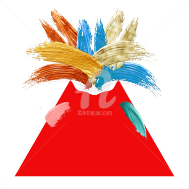 Arte digitale intitolato "Etna" da Daniele Scivoli, Opera d'arte originale, Pittura digitale