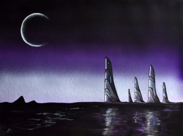 Peinture intitulée "Cosmos I" par Jacques Rochet, Œuvre d'art originale, Acrylique