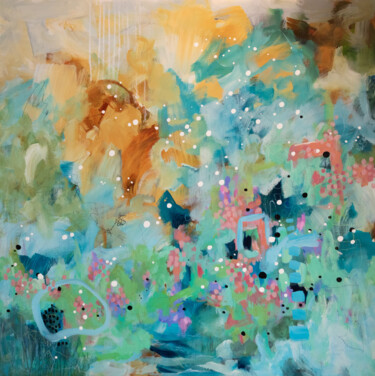 Il y a longtemps que je t'aime Painting titled "Il y a longtemps qu…" by Chantal Proulx, Original Artwork, Acrylic Mounted on Wood Stretcher frame