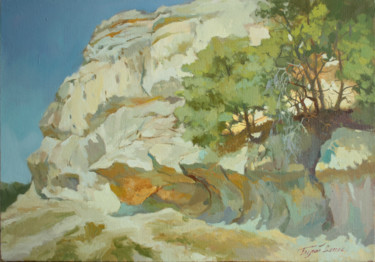 Painting titled "Ancient city in the…" by Denis Bely, Original Artwork, Oil